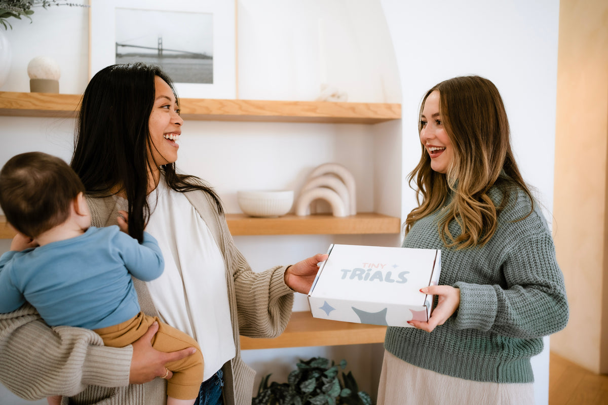 Tiny Trials Baby Bottle Trial Box with 5 newborn bottles from trusted brands