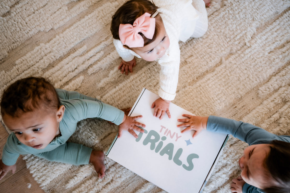 Tiny Trials Baby Bottle Trial Box with 5 newborn bottles from trusted brands